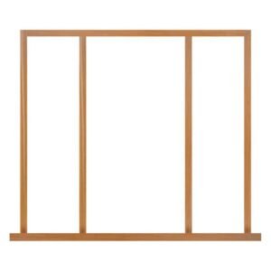 Meranti Door Frame with Sidelite on Both Sides